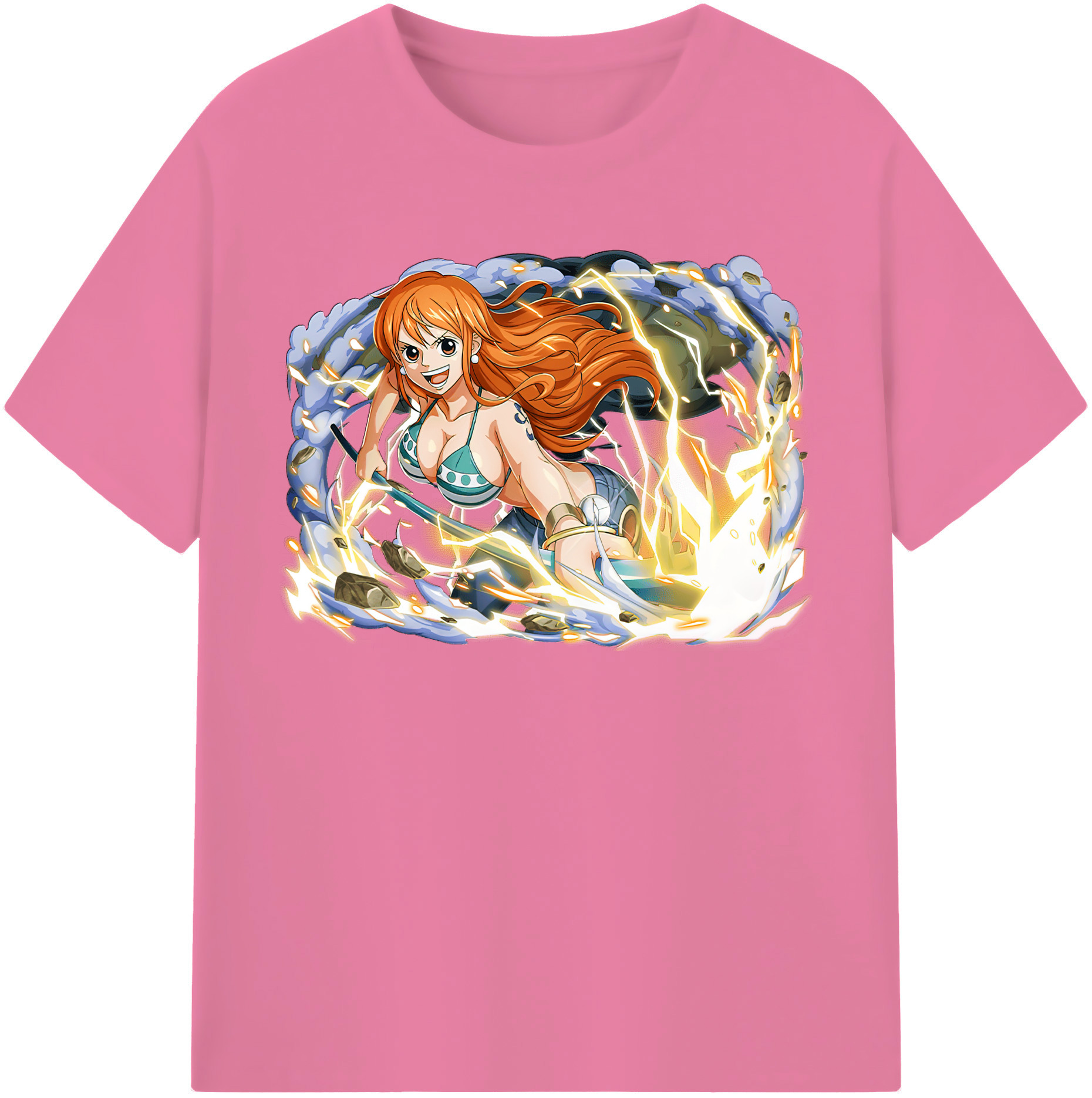 ワンピース ナミ ONE PIECE Nami 綿100％半袖Tシャツ（フロントプリント）